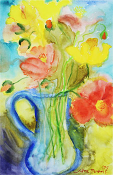 A Jug with Iceland Poppies