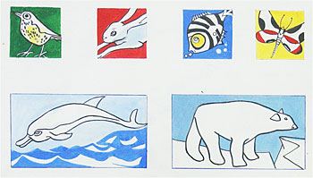 Animals: Bird, Rabbit, Fish, Butterfly, Dolphin & Polar Bear