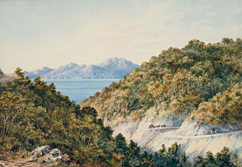 Cobb & Co Royal Mail Stage Coach, Paekakariki Hill towards Mana Island, Wellington