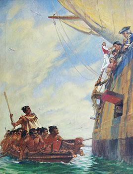 Captain Cook off the East Coast, 1769