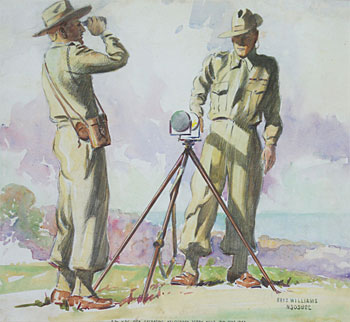 8 Bn V.D.C. Sig's Operating Heliograph Terry Hills, 13th June 1943