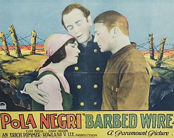 'Barbed Wire', 1927, starring Pola Negri, Directed by Rowland Lee