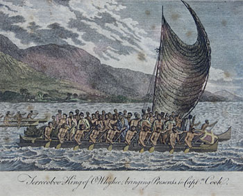 Terreeoboo, King of Owhyhee bringing presents to Captain Cook