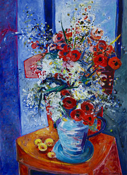 The Poppies on the Red Chair