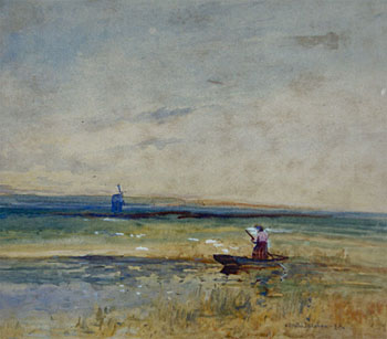 Boat and Figure in Landscape