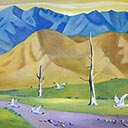 Gulls in an Otago Landscape