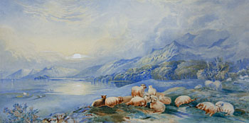 Cattle Resting by a Loch