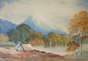 Campsite at Lake Mangamahoe, Mt Egmont