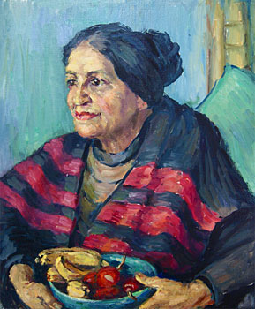 Woman with Fruit Bowl
