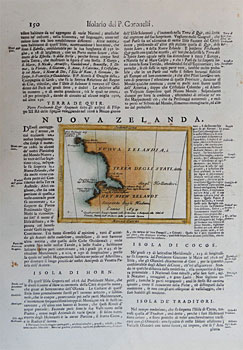 Map of New Zealand in 1642