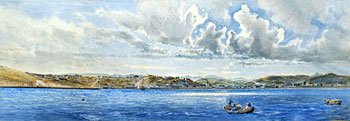 Town of Oamaru from the Sea - circa 1878