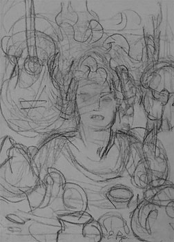 Study for Girl in a Coffee Bar