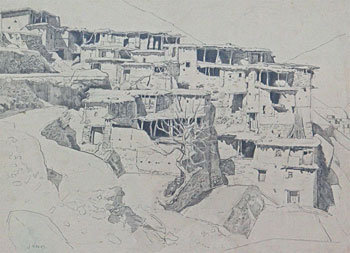 Dwellings cut into Hillside, Morocco