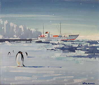 Polar Ship and Penguin, Antarctica