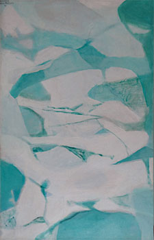 Untitled (Green and White Abstract)
