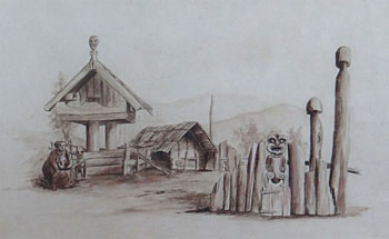 Drawing for Old Wanganui Pah after Gillfillan