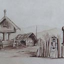 Drawing for Old Wanganui Pah after Gillfillan