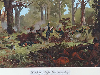 Death of Major Von Tempskey at Te-Ngutu-o-te-Manu, New Zealand, 7th September, 1868