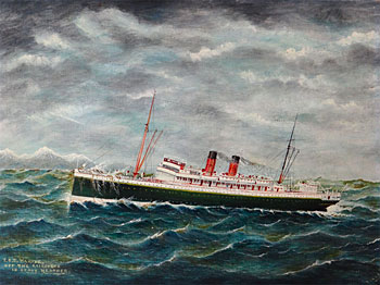 T.S.S. Wahine off the Kaikouras in Heavy Weather