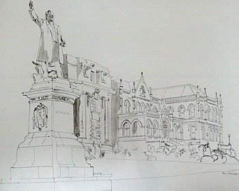 Parliament with Richard Seddon Monument