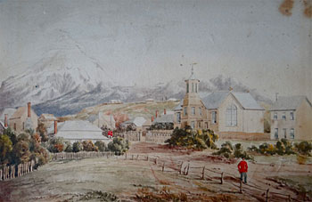 Views of Taranaki featuring the town of New Plymouth