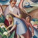 Mother & Children with Lilies