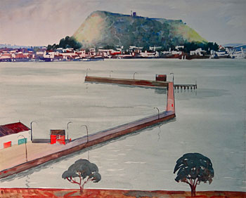 Untitled - Jetty with Mountain Beyond
