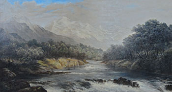 Haast River and Mountains