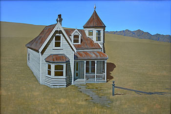 Untitled 1974 (Landscape With House + Mountains)
