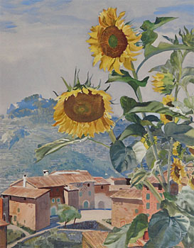 Spanish Village with Sunflowers