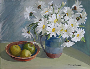 Daisies and Fruit