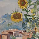 Spanish Village with Sunflowers