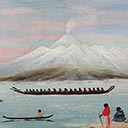 War Canoe on Taupo Moana