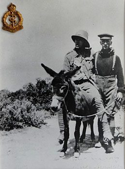 Man with a Donkey with NZMC Badge