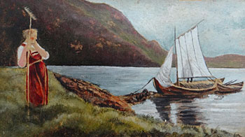 Untitled Landscape with Lady and Boat