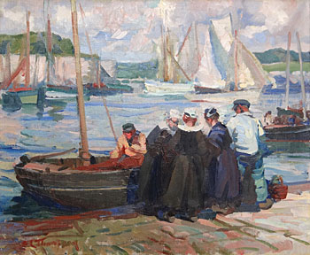Figures on a Quay at Concarneau