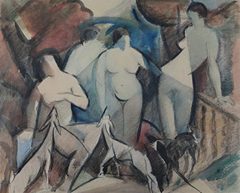 Nude Composition with Goats