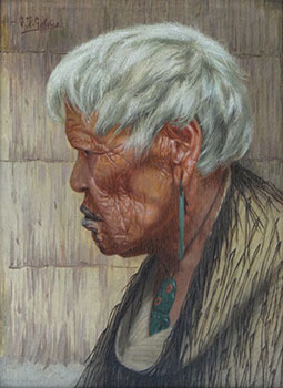 Tamaiti Tukino, A Chieftainess of the Ngatituwharetoa Tribe (aged 95 years)