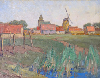 Dutch Village with Windmill