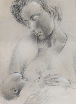 Life study Mother and child London