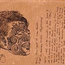 Letter with Maori Head Study