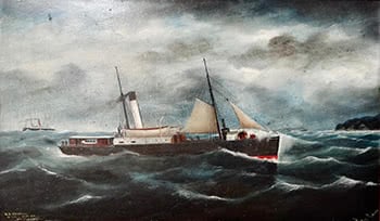 S.S. Kennedy in Heavy Weather off Terawhiti
