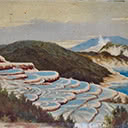 Pink Terrace with White Terrace Beyond and White Terraces - A Pair