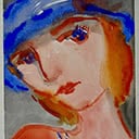 Girl in a Blue Hat