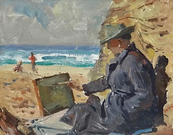 John Loxton Painting at Palm Beach, Sydney