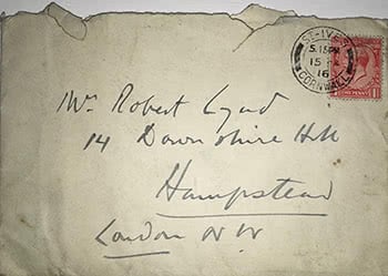 A Letter from Frances Hodgkins to Mrs Robert Lynd - Sent from St Ives, Cornwall