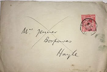 A Letter from Frances Hodgkins to Mrs Jenner - Sent from St Ives, Cornwall