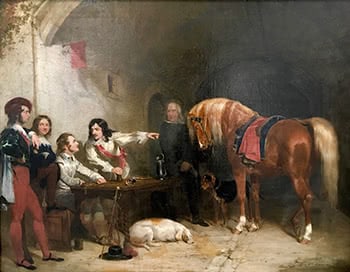 Bonnie Prince Charlie at a Gaming Table in the Stable