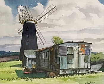 Windmill & Old Carriage