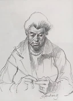 Woman Knitting